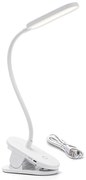 Aigostar - LED Lampada da tavolo ricaricabile dimmerabile con clip LED/2,5W/5V 1200mAh bianco