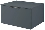 Mobile da bagno sotto lavabo Neo grigio / argento laccato lucido L 60 x H 33 x P 48 cm 1 cassetto, lavabo non incluso