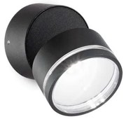 Lampada da parete omega ap round nero 4000k