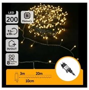 Aigostar - Catena luminosa natalizia LED da esterno 200 LED/6W/230V 20m IP44 bianco caldo