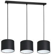 Lampadario a sospensione con filo ARDEN 3xE27/60W/230V nero/bianco