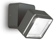 Lampada da parete omega ap square antracite 4000k