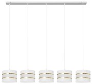 Lampadario a sospensione con filo HELEN 5xE27/15W/230V bianco/oro