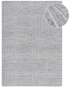 Tappeto in lana blu chiaro tessuto a mano 160x230 cm Memphis Wool - Flair Rugs