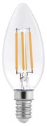 Lampada LED E14 4W a Filamento 1800K, No Flickering - C35 Colore Bianco Molto Caldo 1.800K