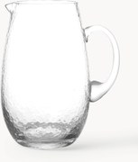 Brocca in vetro soffiato Hammered, 2 L