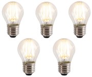 Set di 5 lampadine LED E27 dimmerabili a 3 livelli P45 5W 700 lm 2700K