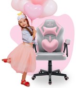 Sedia da gioco per bambini HC - 1001 rosa e grigio