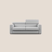 Dylan divano allungabile con pouf estraibile poggiapiedi in tessuto simil cotone impermeabile T13 grigio