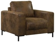 Poltrona marrone con rivestimento in finta pelle Lofty Lilly – Miuform