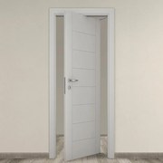 Porta tamburata rototraslante Chamberi grigio L 70 x H 210 cm destra