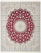 Nain Tappeto persiano 260 x 210 Rosso (Iran) Annodato A Mano