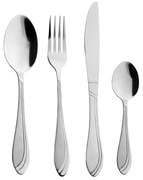 Posate argentate in acciaio inox 24 pz Satin – Orion