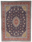 Sarouk Tappeto 420x310 Blu (Iran) Annodato A Mano