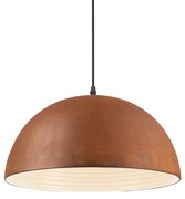 Sospensione Rustica-Country Folk Metallo Corten Ruggine 1 Luce E27 D40Cm