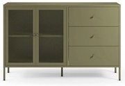 Cassettiera verde in metallo 140x90x40 cm Fayna – Marckeric