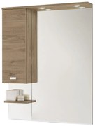 Specchio con illuminazione integrata bagno rettangolare Rimini L 81 x H 108 x P 18.5 cm marrone