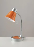 Lampada da tavolo leonardo arancio 1xe14 13x39cm ldt055leo-arancio