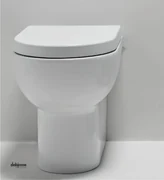 Coppia di Sanitari sospesi Metropolitan in ceramica con Water, Bidet e  Copriwater slim