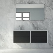 Mobile bagno sospeso con lavabo L 70 x H 48 x P 46 cm bianco per doppia vasca Bellagio