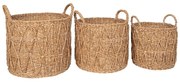 Set di cesti in erba marina 3 pz ø 32x30 cm Krabi – House Nordic