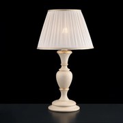 Lampada da tavolo Shabby Chic Fiorenza Legno Avorio Oro 1 luce E27