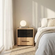 CADDIE - comodino due cassetti moderno minimal in legno