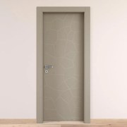 Porta tamburata battente The Thing grigio L 60 x H 210 cm destra