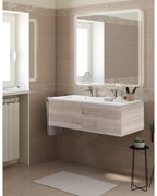 Mobile sottolavabo e lavabo Neo rovere grigio L 120 x H 32 x P 48 cm 1 vasca