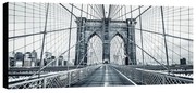 Stampa su tela Zoom Brooklyn grigio, multicolore 140 x 70 cm