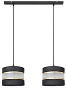 Lampadario a sospensione con filo HELEN 2xE27/15W/230V nero/oro
