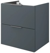 Mobile da bagno sotto lavabo SENSEA Neo grigio laccato lucido L 60 x H 64 x P 48 cm 2 cassetti, lavabo non incluso