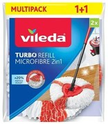 Ricambio Mocio Per Pavimenti Vileda Turbo 2in1 Microfibra Poliammide Poliestere (2 Unità)