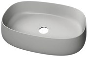 Lavabo da appoggio Paddle OLYMPIA CERAMICA rettangolare in ceramica L 60 x H 40 x P 40 cm grigio