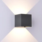 Applique LED moderno da esterno DAVOS nero IP54, luce bianco caldo 91.6 lumen, MANTRA