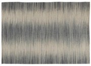 Tappeto Kilim ikat orientale in lana grigio, L 160 x L 100 cm