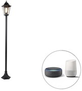 Lampada da esterno a stelo intelligente nera 170 cm con WiFi ST64 - New Orleans