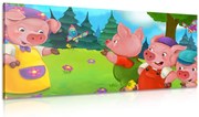 Quadro su tela – Tre porcellini