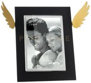 Portafoto di design icaro grande nero ,ocra in ferro e polimetilmet...