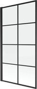 Mexen Alex paratia da vasca da bagno a 1 anta 70 x 140 cm, griglia nera fissa - 893-070-000-70-77