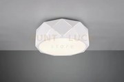 Plafoniera zandor metallo con tagli laser e diffusore bianco 603500331