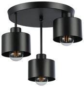 Lampadario a sospensione con supporto rigido 3xE27/35W/230V diametro 30 cm nero