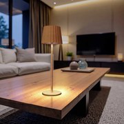 Lampada da Tavolo Ricaricabile 2.2W IP54 CCT Dimmerabile - Corten Rigato