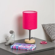 Brilagi - Lampada da tavolo NUBILA WOOD 1xE27/25W/230V quercia/rosa