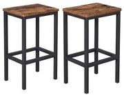 Sgabello da bar LOE marrone/nero