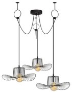 Lampadario a sospensione con filo TEL 3xE27/40W/230V ragno