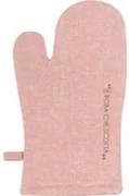 Guanto forno ruggine con scritta in misto cotone