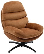 Poltrona girevole in Tessuto Terracotta  - LIZUTA