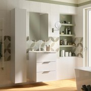 Mobile da bagno sotto lavabo SENSEA Jnka bianco lucido laccato lucido L 60 x H 72 x P 45 cm 3 cassetti, lavabo non incluso