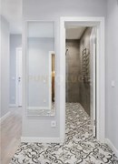 Vanny specchio da parete cornice plastica argento liscia 50x150cm